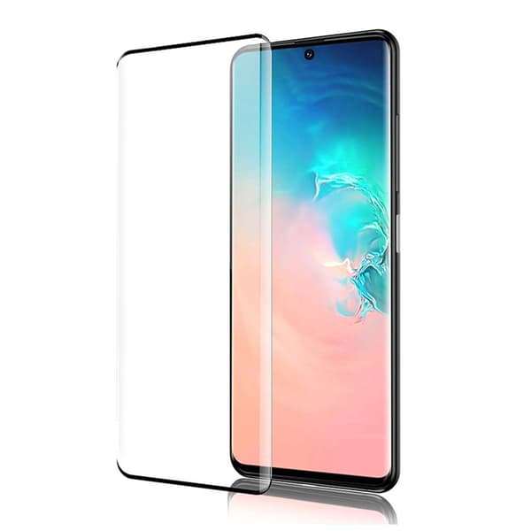 2-Pack Galaxy S21 Plus kattava HD-näytönsuoja hiilikuitu musta