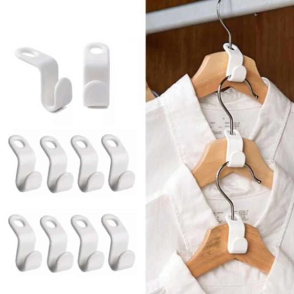 20 -pakketøjsbøjler - Forbindelseskrog - Arrangør White hvid