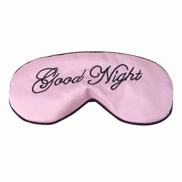 Mjuk Rosa Sovmask Ögonmask i Silke Flyg Resor Good Night rosa one size