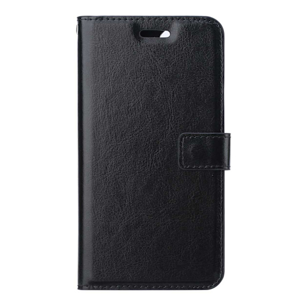 Galaxy S10 Little Wallet Case Black Leather Leather Case svart