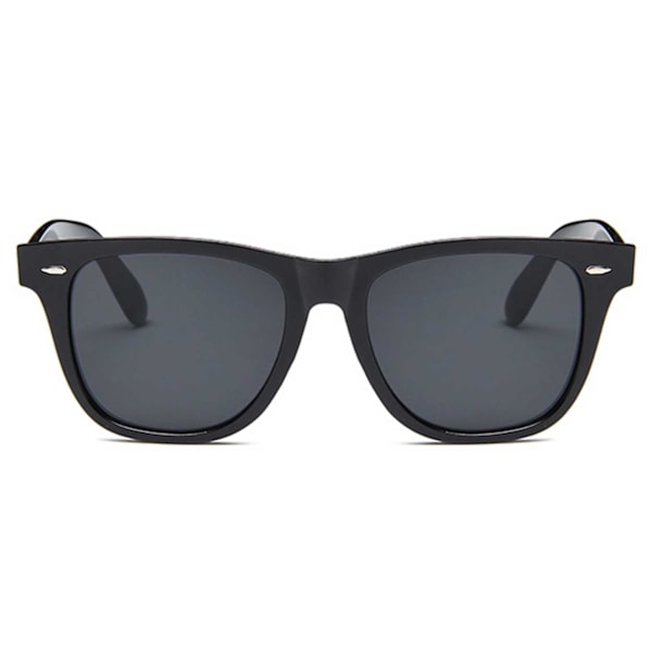 Svarta Wayfarer Solglasögon Svart Glas svart