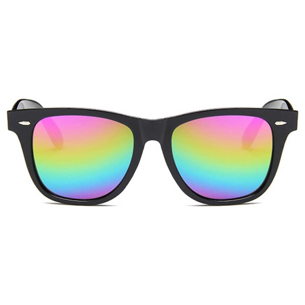 Sort måde farer solbriller flerfargineret spejlglas sort