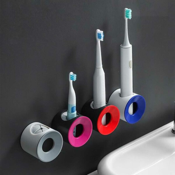 Itse -kiinnityspidike hammasharjalle hiusharja kylpyhuone valkoinen