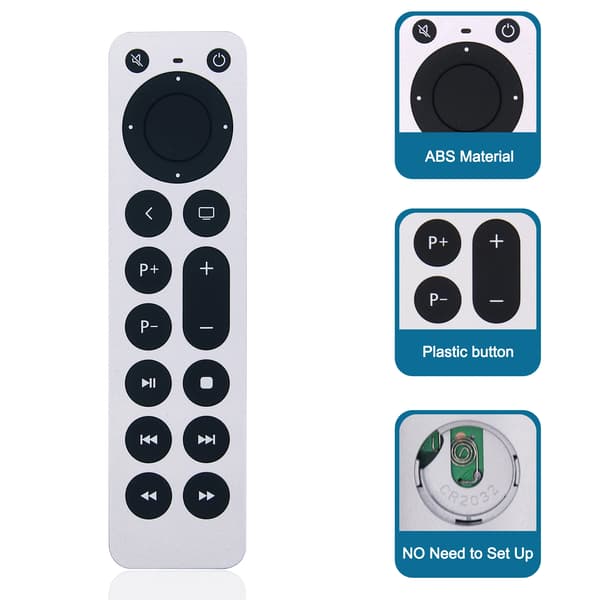 Apple TV 4K Kompatibel Fjärrkontroll vit
