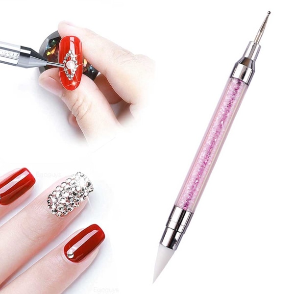 Dottingpenna Rhinestone Picker Pen Crystal - Picking Tool rosa