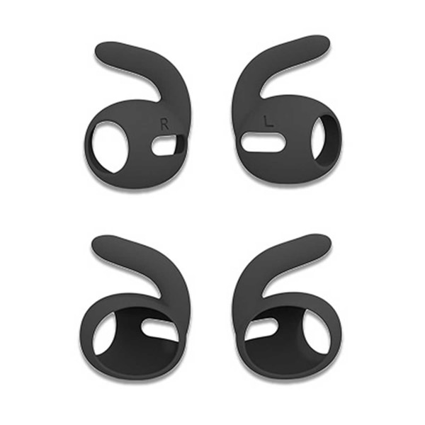 AirPods 3 Ear Hooks - Silikone Earhooks Black sort