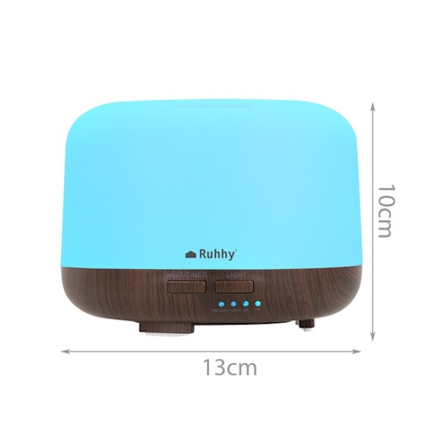 Aroma Diffuser RGB Luftfuktare med Fjärrkontroll och Eterisk Olja flerfärgad