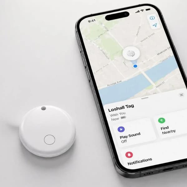 Bluetooth Tracker för Nycklar & Väskor – Smart Spårsändare Kompatibel med iOS Vit
