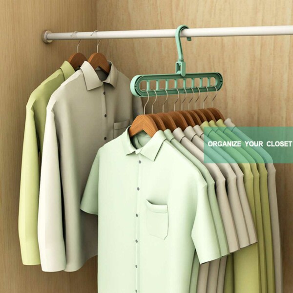Multi bøjler til garderobe - tøjbøjler til ekstra plads grå