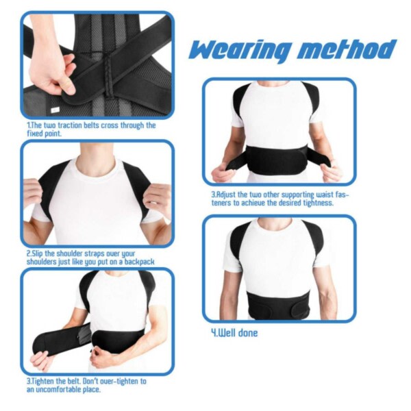 Porto Vest Pro Back Vest Better Posture L sort