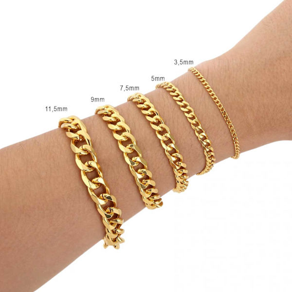 Armor armbånd kæde armbånd guld 7,5 mm guld