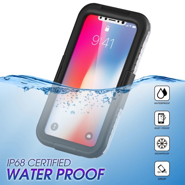 iPhone XS MAX Vandtæt Case Shell Underwater House sort