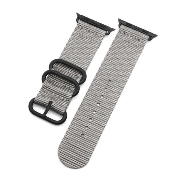 Apple Watch 1-8/SE/Ultra 42/44/45/49 Nylonarmband Natoarmband grå