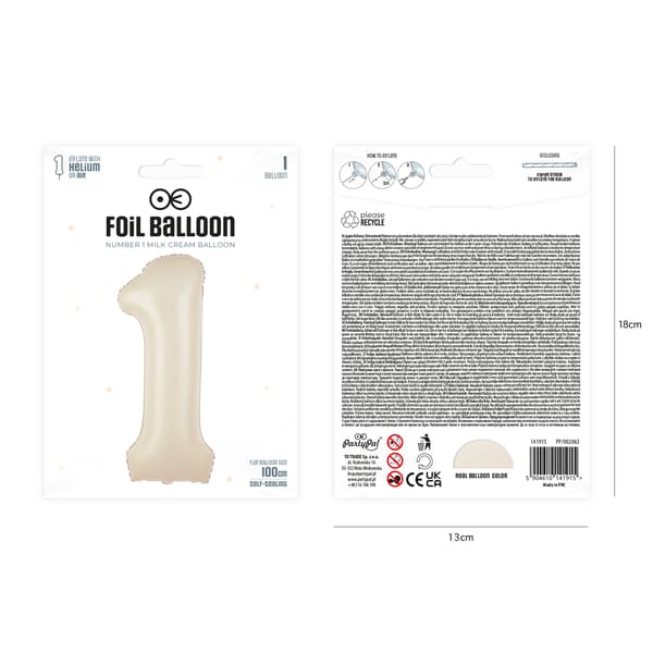 Folieballong Siffra 2 Kräm Beige 100 cm beige