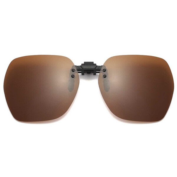 Klip -på solbriller til briller - brun brun