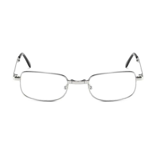Sammenfoldelige læseglas med case briller styrke 1,0 sølv sølv