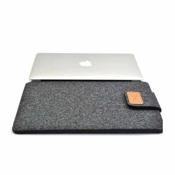 Datorfodral Laptopfodral Sleeve Mörkgrå Filt Kardborre - 11,6 Tum grå