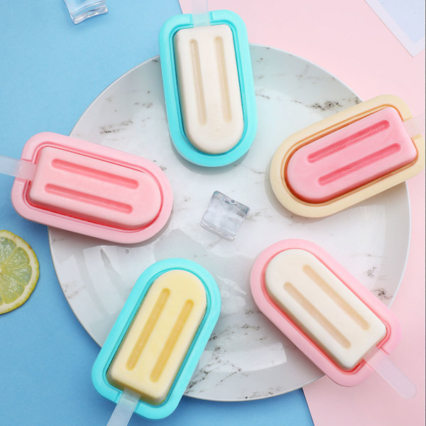 2-pack Ice Cream Form Popsicle - Lav deres egne iskestokke derhjemme grøn