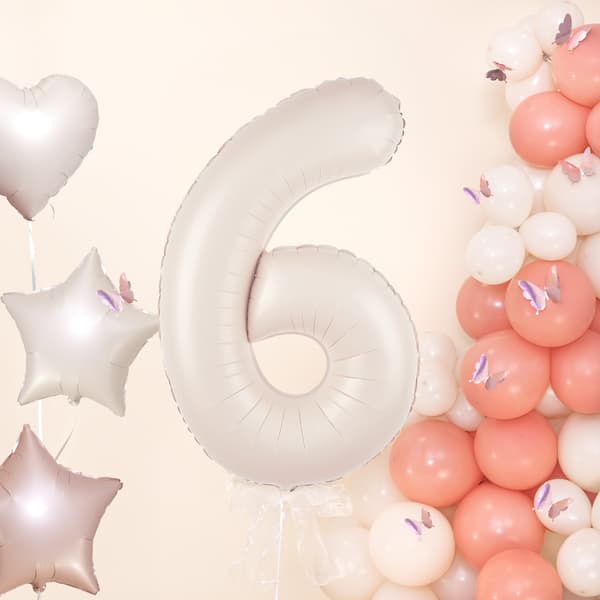 Folieballong tall 7 krembeige 100 cm beige