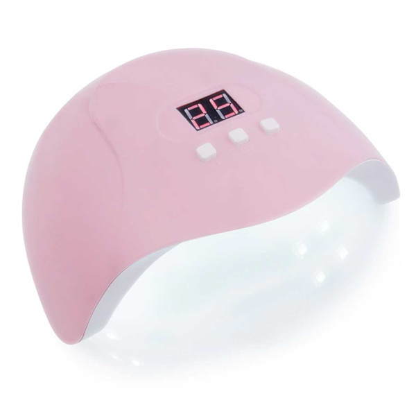 54W UV/LED-Lampa För Naglar Med Timer - Nagellampa rosa