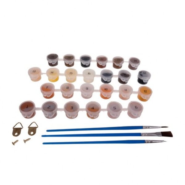 Paint By Number Set | Siveltimet, maali ja kangas puukehyksellä | Kettu 40x50cm