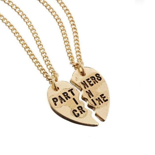 Parhalsband för Kompisar Par Partners in Crime Guld guld
