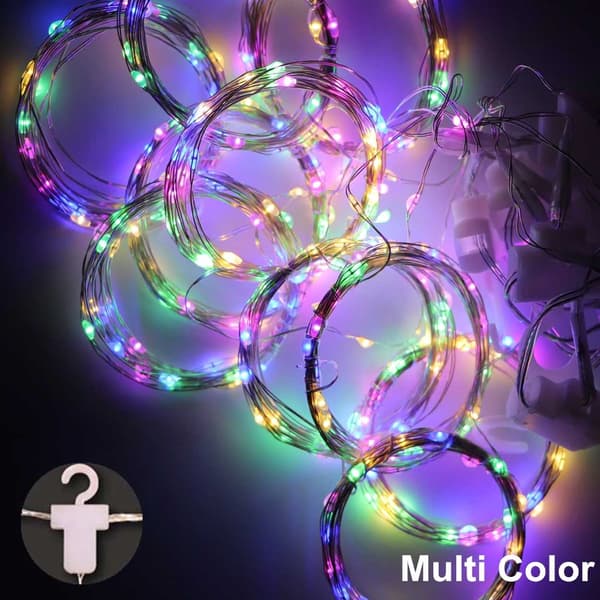 LED -gardin USB Light Loop med fjernkontroll 3M flerfarget flerfarget