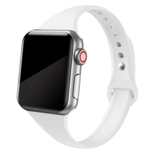 Smalt Apple Watch Silikonarmband 42/44/45/49 Vit vit