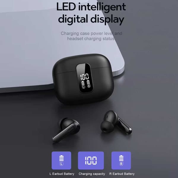 Trådløse Bluetooth-hovedtelefoner 20 timer ANC ENC BT 5.3 Sort sort