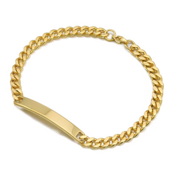 Forgyldt kæde / armbånd i guld med id-bakkeforbindelse guld