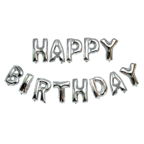 Tillykke med fødselsdagen balloner fest fødselsdag Kalas sølv sølv