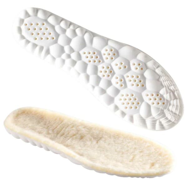 Lurvig Varmt Skoinlägg Innersula Boost Material - EUR 45-46 vit