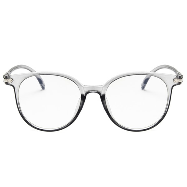 Grå Genomskinliga Glasögon Klart Glas utan Styrka Klarglas grå