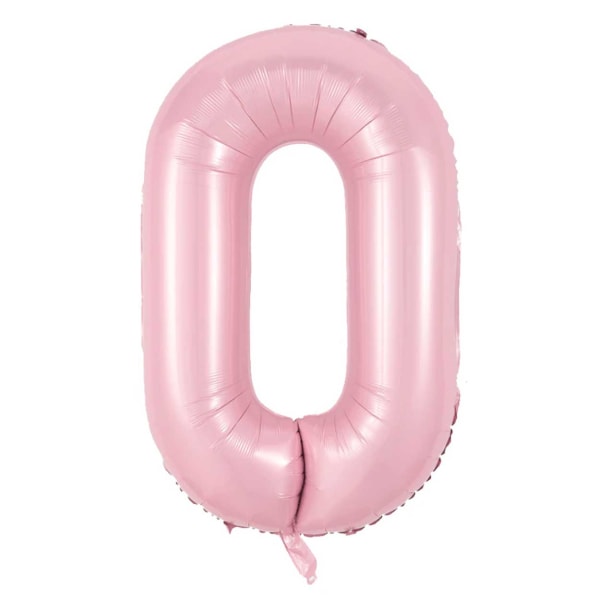 ENORM 102cm Sifferballong Rosa Nummer 0 Ballong rosa