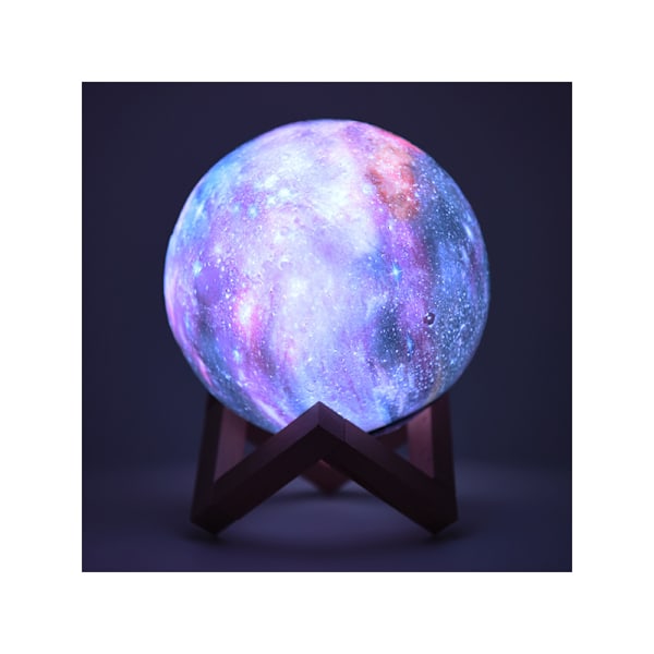 3D RGB månelampe med fjernkontroll | Nebula 16 farger 4 moduser 15 cm