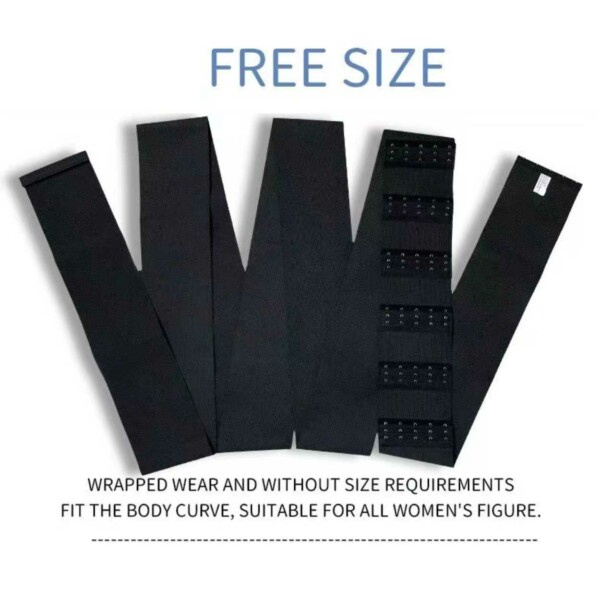 Gratis størrelse korset talje shaper 3m sort sort
