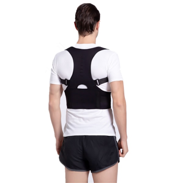 Stærk tilbage vest holder vest ryglæn for bedre kropsholdning sort