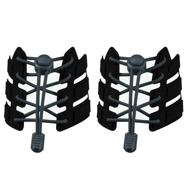 Elastiske snørebånd (inklusive løbebånd) - Ingen slips med mager - mørkegrå grå