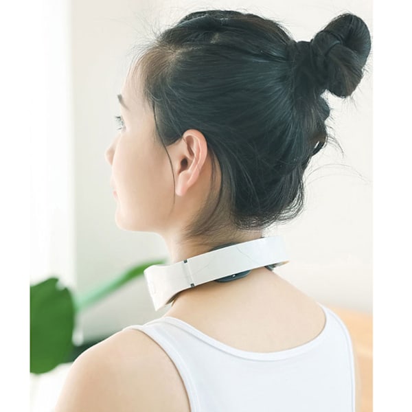 TENS & EMS Nackmassage 2-i-1 | Elektrisk Nackmassagerare vit