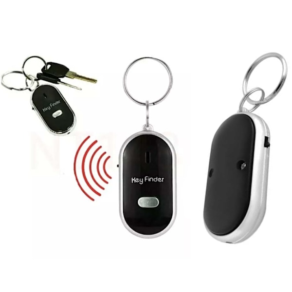 Nyckelhittare Key Finder med Visselfunktion Svart svart