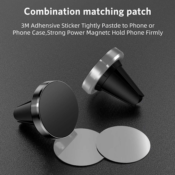 Magnet Mobile Holder til bilventilatorbilholderen sort sort