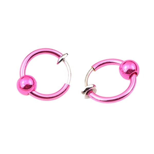 2-pack rosa utklipp av nese ring falsk piercing nese septum rosa