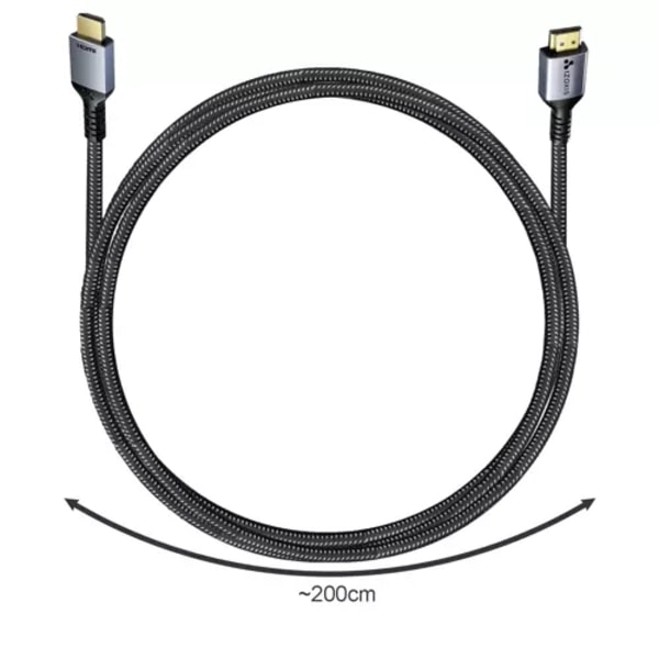 Kullattu 8K UHD 60Hz 48Gbps HDMI-kaapeli 2m