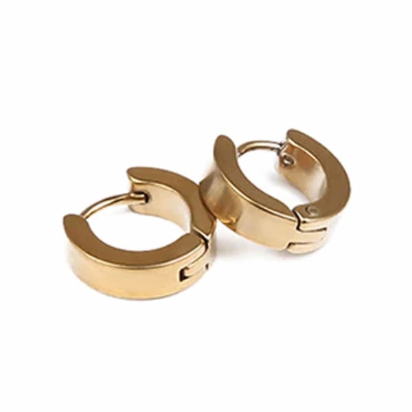 2-pack Guld Piercing Örhänge Piercingsmycke Ring Metall guld