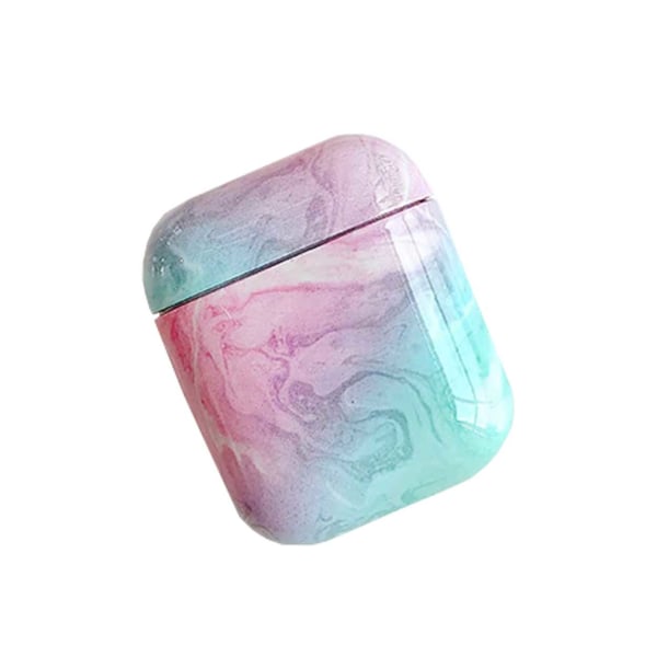 Apple AirPods 1/2 Case Fodral Skyddsfodral Rosa Marmor flerfärgad