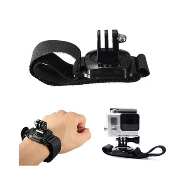 Yleinen rannekoru GoPro Action Camera -kameran rannetuki musta