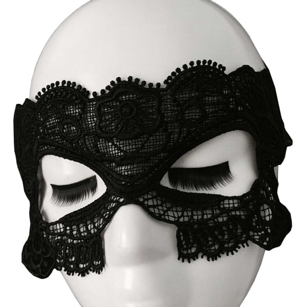 Maskeradmask Sexy Ögonmask - Ansiktsmask i Spets svart