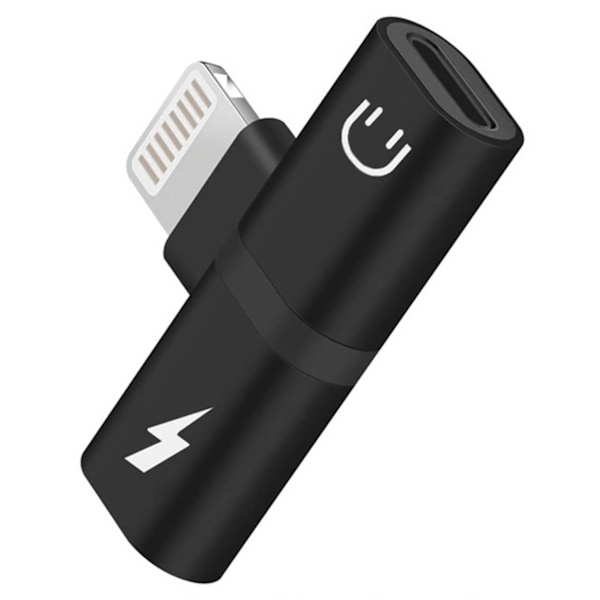Lightning Adapter Splitter | Lyd og lading svart