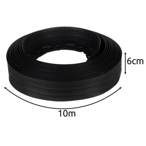 Havegrænse | Rabatkant 6cm 10m sort