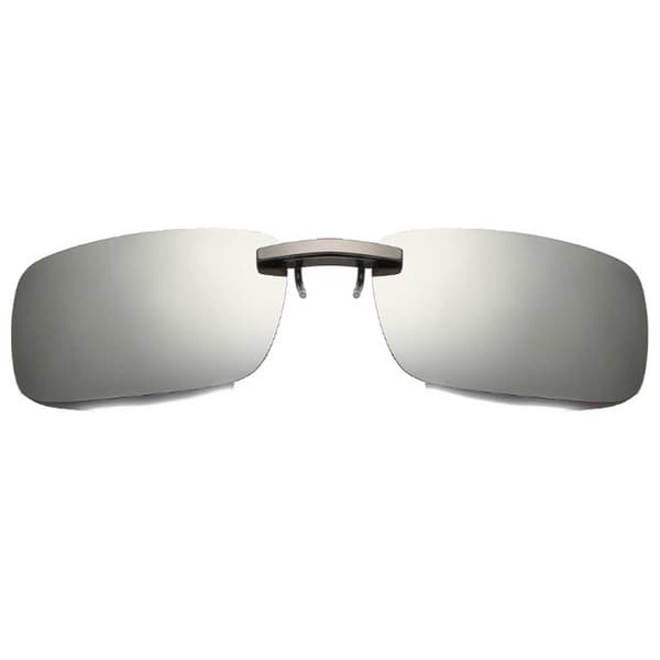 Clip-on solbriller Metal Silver Mirror Glass 37x59mm sølv